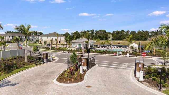 surrounding community featuring fence