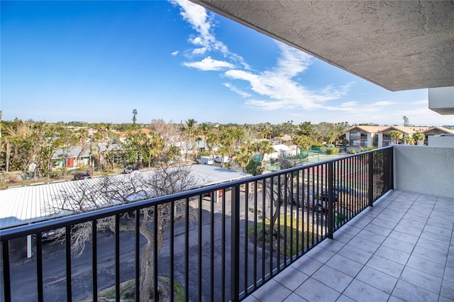 balcony featuring a residential view