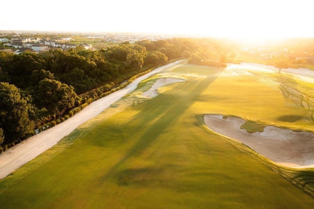 bird's eye view of a golf club