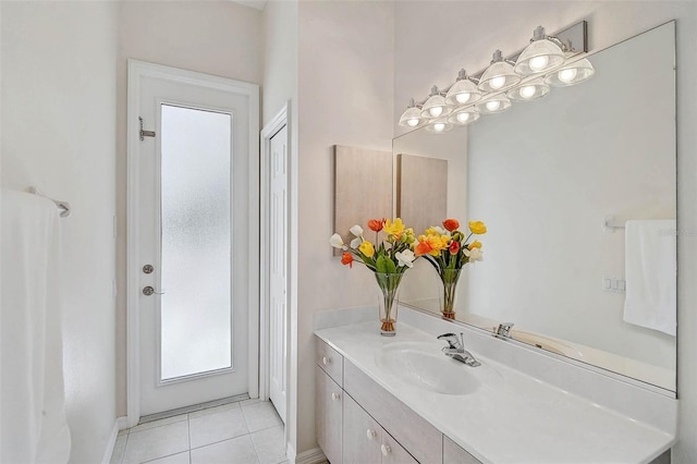 2111 Muskogee Trl, Nokomis, FL 34275 - bathroom with tile patterned floors and vanity