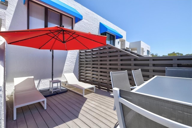 view of wooden deck
