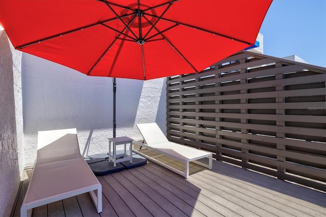 view of deck