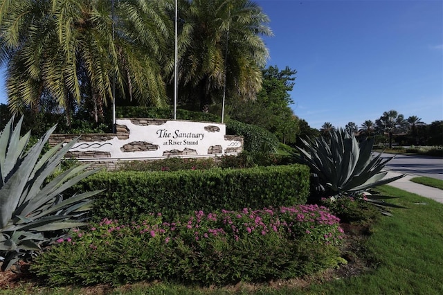 view of community sign