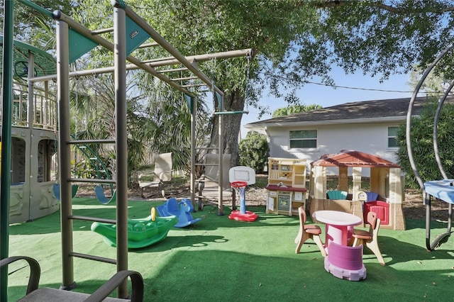 view of play area with french doors