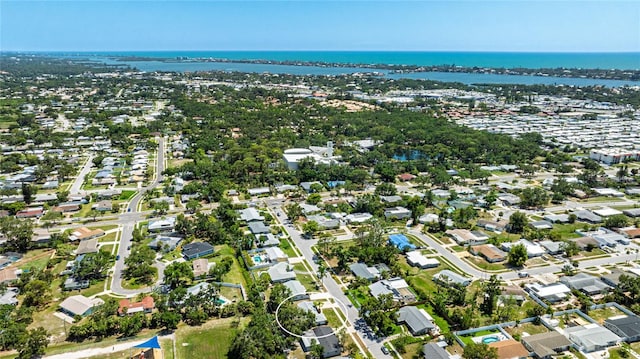 6529 Seagate Ave, Sarasota, FL 34231 - aerial overview of property's location with a large body of water and nearby suburban area
