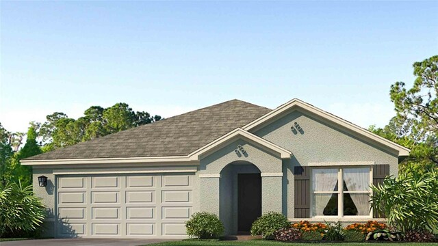 4505 Dusky Dawn Ln, Palmetto, FL 34221 - single story home featuring concrete driveway, an attached garage, and a shingled roof