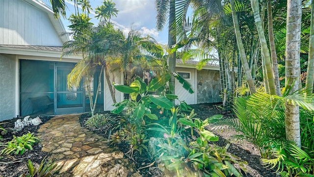 3761 Countryside Rd, Sarasota, FL 34233 - property entrance with stucco siding