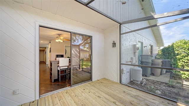 3761 Countryside Rd, Sarasota, FL 34233 - sunroom featuring ceiling fan