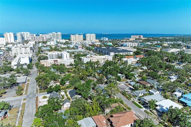432 Adelia Ave, Sarasota, FL 34236 - birds eye view of property with a water view and a city view