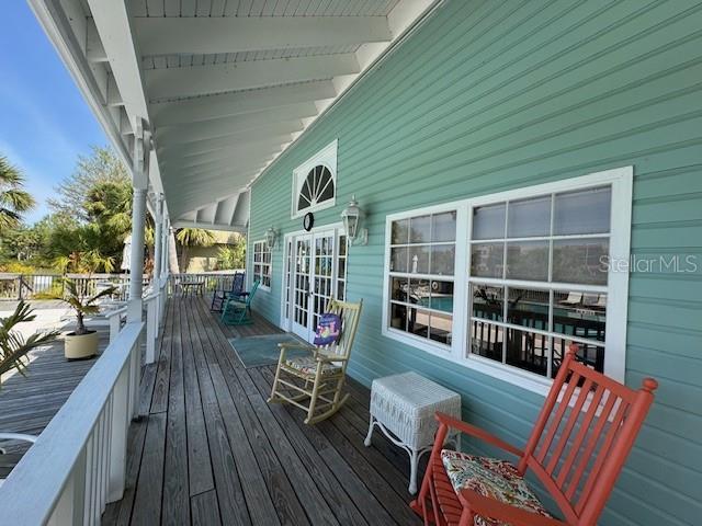 deck with french doors