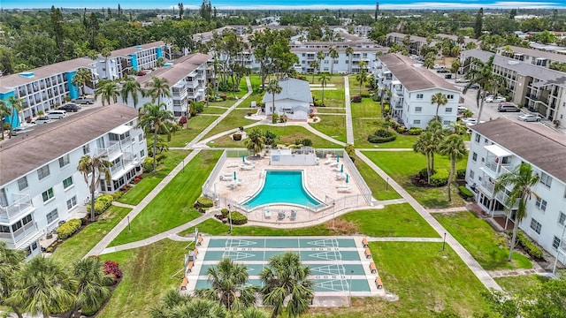 2321 Canal Dr Unit F25, Bradenton, FL 34207 - bird's eye view of a pool