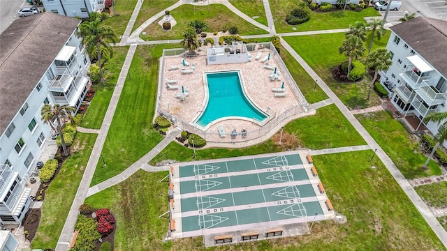 2321 Canal Dr Unit F25, Bradenton, FL 34207 - aerial view of a pool area