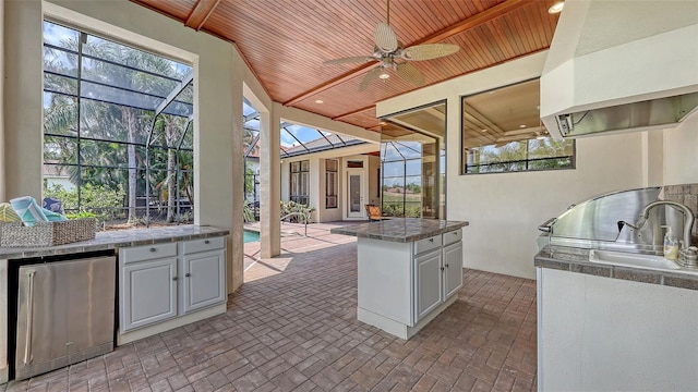6919 Dominion Ln, Lakewood Ranch, FL 34202 - sunroom / solarium featuring a sink
