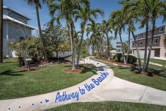 surrounding community featuring a yard