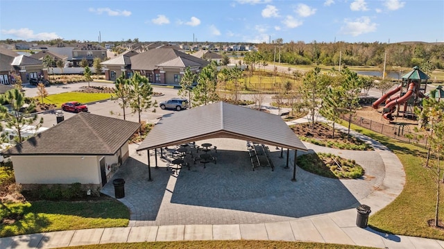 aerial view featuring a residential view