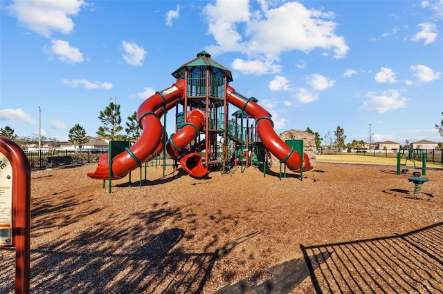 community playground featuring fence