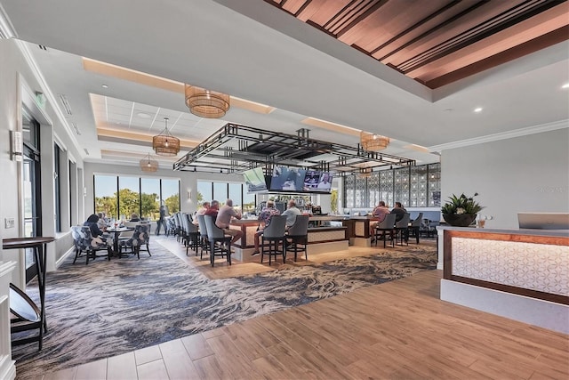 5217 Chase Oaks Dr, Sarasota, FL 34241 - common area featuring ornamental molding and recessed lighting
