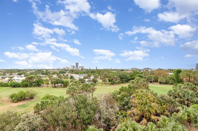 view of undeveloped land featuring a golf course