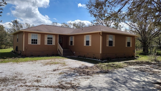 ranch-style house with crawl space