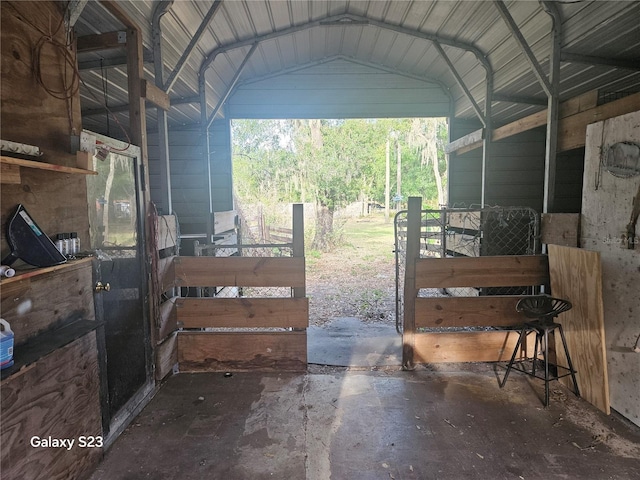 view of horse barn