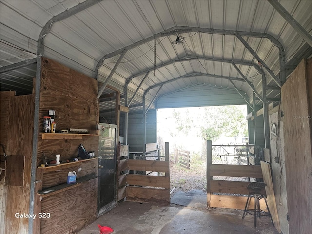 view of horse barn