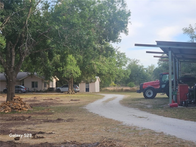 view of street featuring driveway