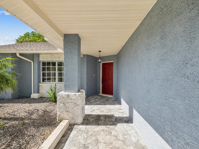 8304 Fishhawk Ave, New Port Richey, FL 34653 - entrance to property featuring stucco siding