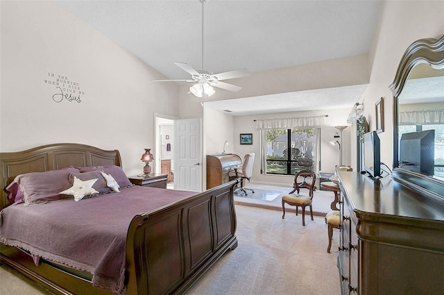 7817 Pine Trace Dr Unit 15, Sarasota, FL 34243 - bedroom with light carpet and lofted ceiling