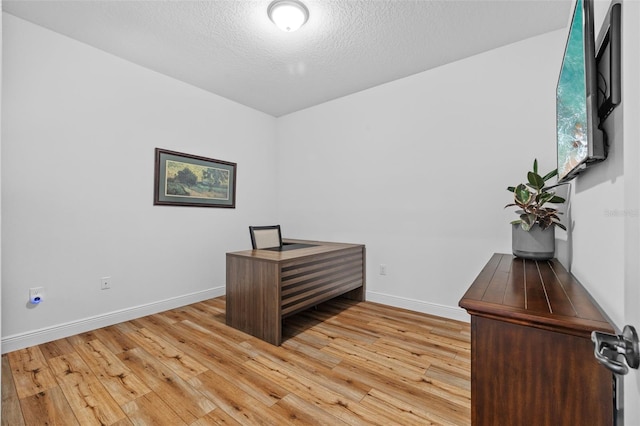 11430 Gallatin Trl, Parrish, FL 34219 - office featuring light wood-type flooring, baseboards, and a textured ceiling