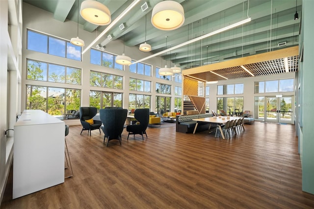 11430 Gallatin Trl, Parrish, FL 34219 - dining space with a high ceiling and wood finished floors