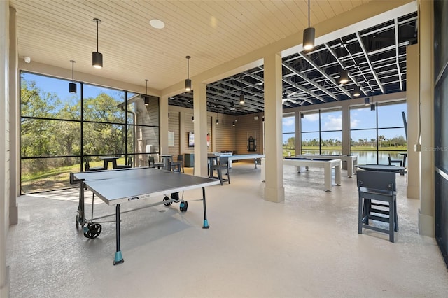 11430 Gallatin Trl, Parrish, FL 34219 - game room with billiards and a water view