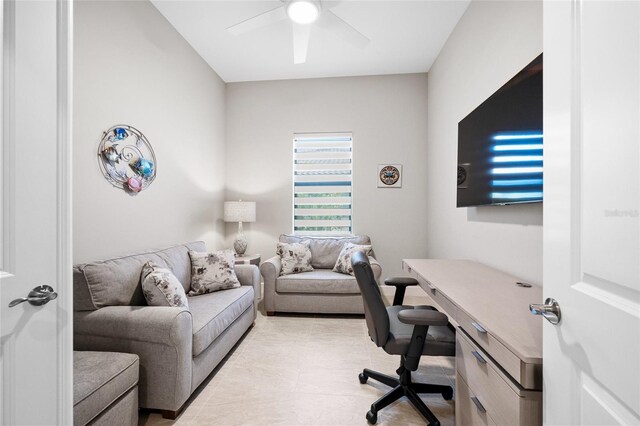 6244 Talon Preserve Dr, Nokomis, FL 34275 - home office featuring ceiling fan