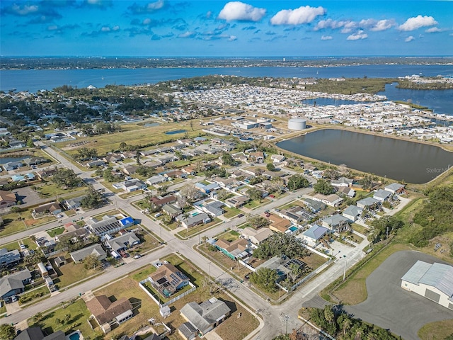 2402 16th St W, Palmetto, FL 34221 - aerial overview of property's location with a nearby body of water and nearby suburban area