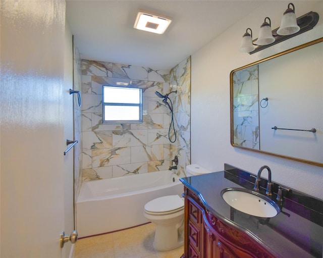 2402 16th St W, Palmetto, FL 34221 - bathroom featuring toilet, vanity, and shower / tub combination