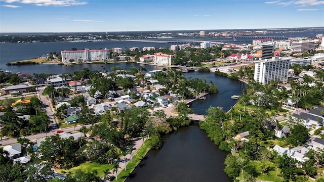 1830 Virginia Dr, Bradenton, FL 34205 - birds eye view of property with a water view and a view of city