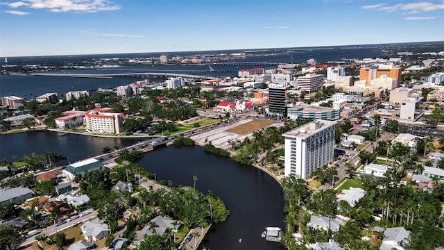 1830 Virginia Dr, Bradenton, FL 34205 - bird's eye view featuring a water view and a city view