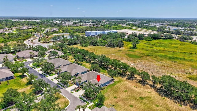 aerial view with a residential view