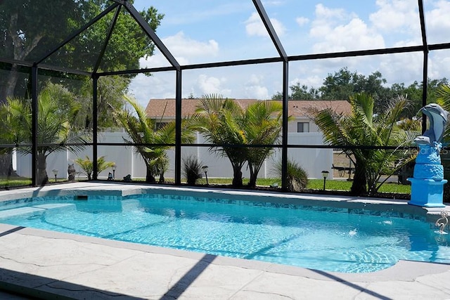 3984 Holin Ln, North Port, FL 34287 - view of pool with a lanai and a fenced in pool