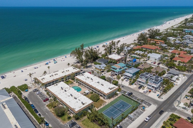drone / aerial view of extended coastline