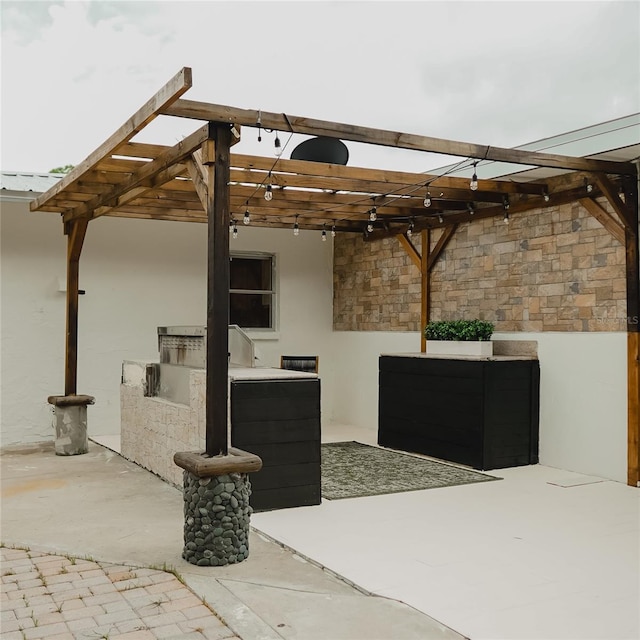 2300 Stratford Dr, Sarasota, FL 34232 - view of patio with exterior kitchen