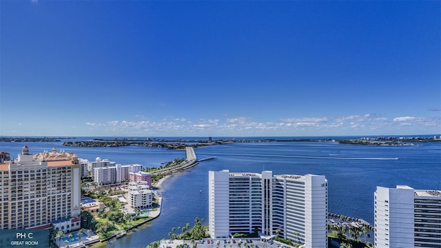 555 Quay Cmn Unit 1703, Sarasota, FL 34236 - aerial view with a water view and a city view