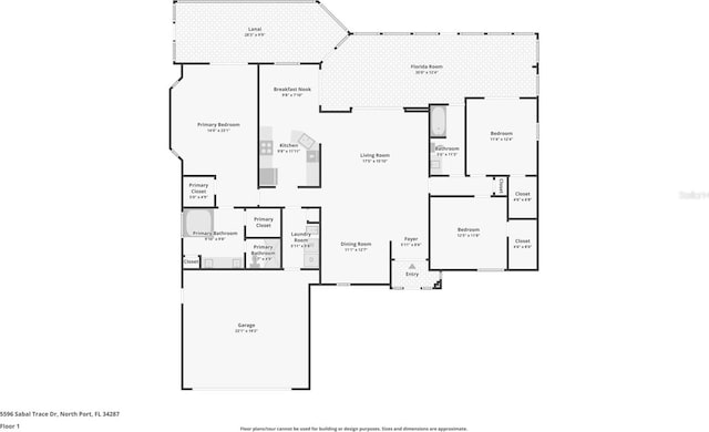 5596 Sabal Trace Dr, North Port, FL 34287 - floor plan / room layout