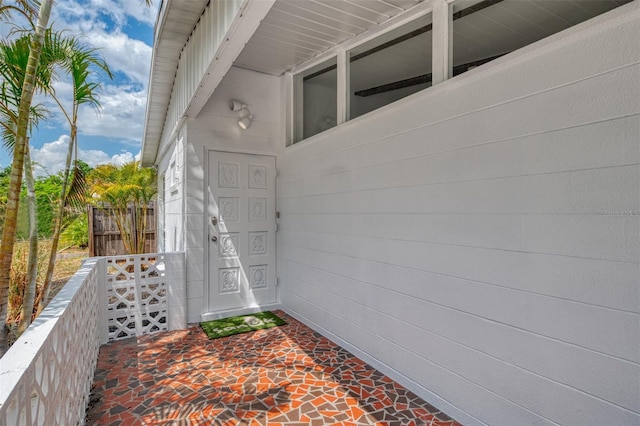 view of doorway to property
