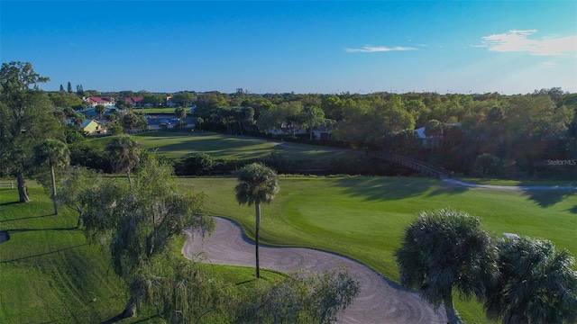 bird's eye view featuring golf course view