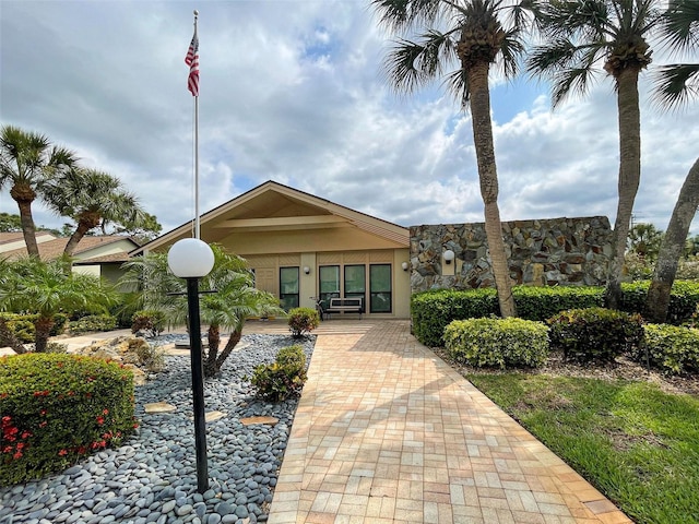 view of front of property with stucco siding