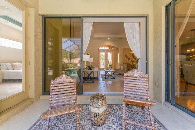 exterior space with french doors