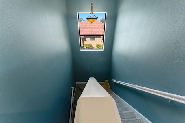 view of stairway