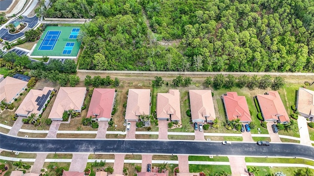 aerial perspective of suburban area