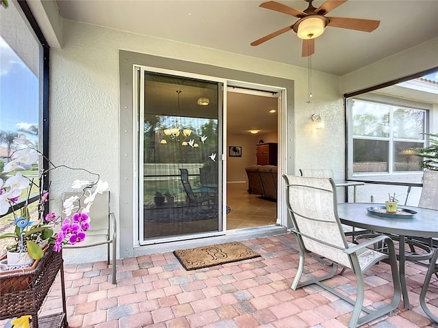 view of sunroom