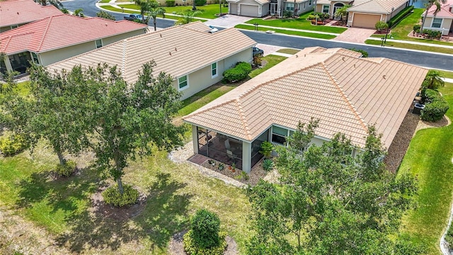 aerial view featuring a residential view